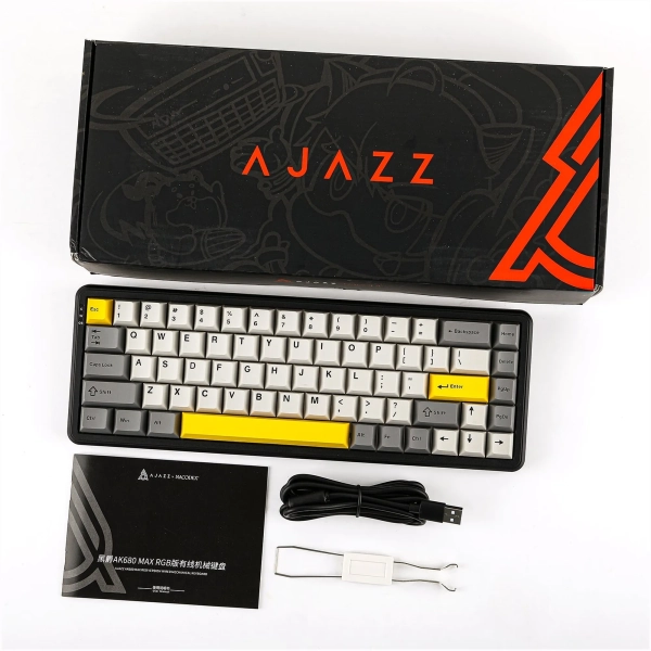 Купить Клавиатура Ajazz AK680 MAX Magnetic Switches RGB USB Black (AK680-M-BGY-AW) - фото 12