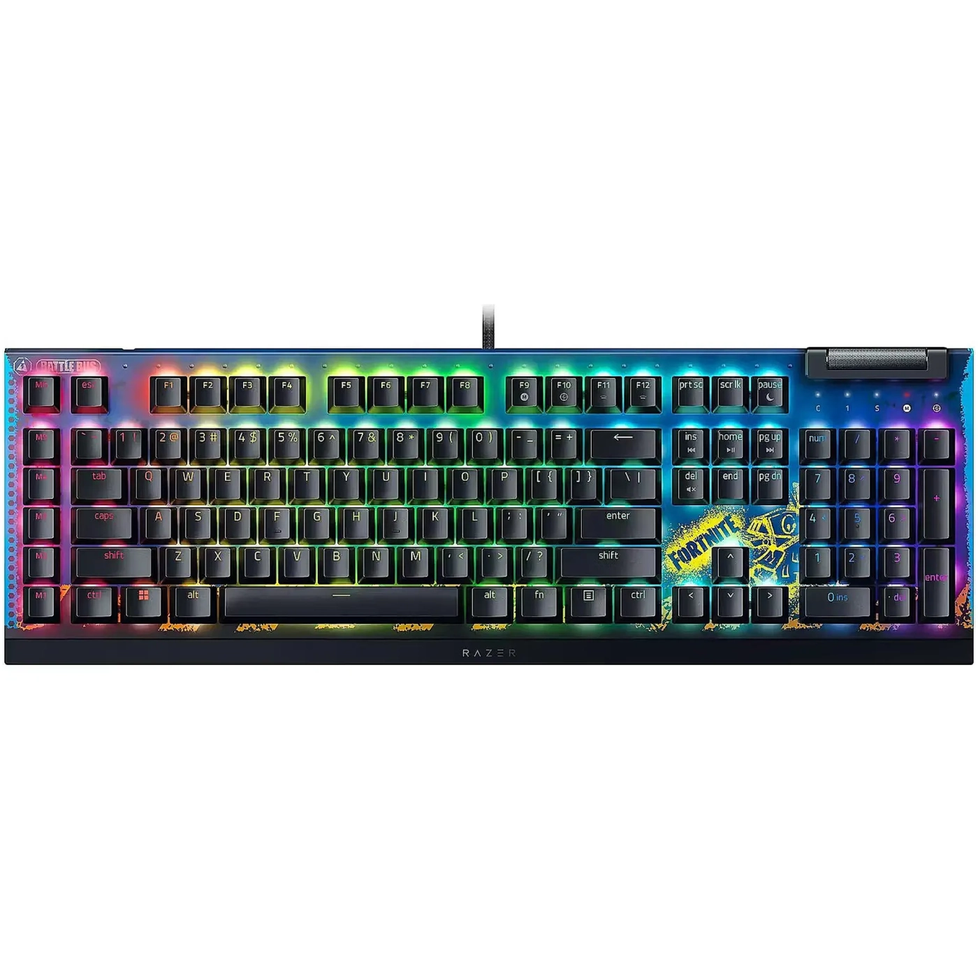 Купить Клавиатура RAZER BlackWidow V4 X Yellow Switch FORTNITE (RZ03-04703600-R3M1) - фото 1