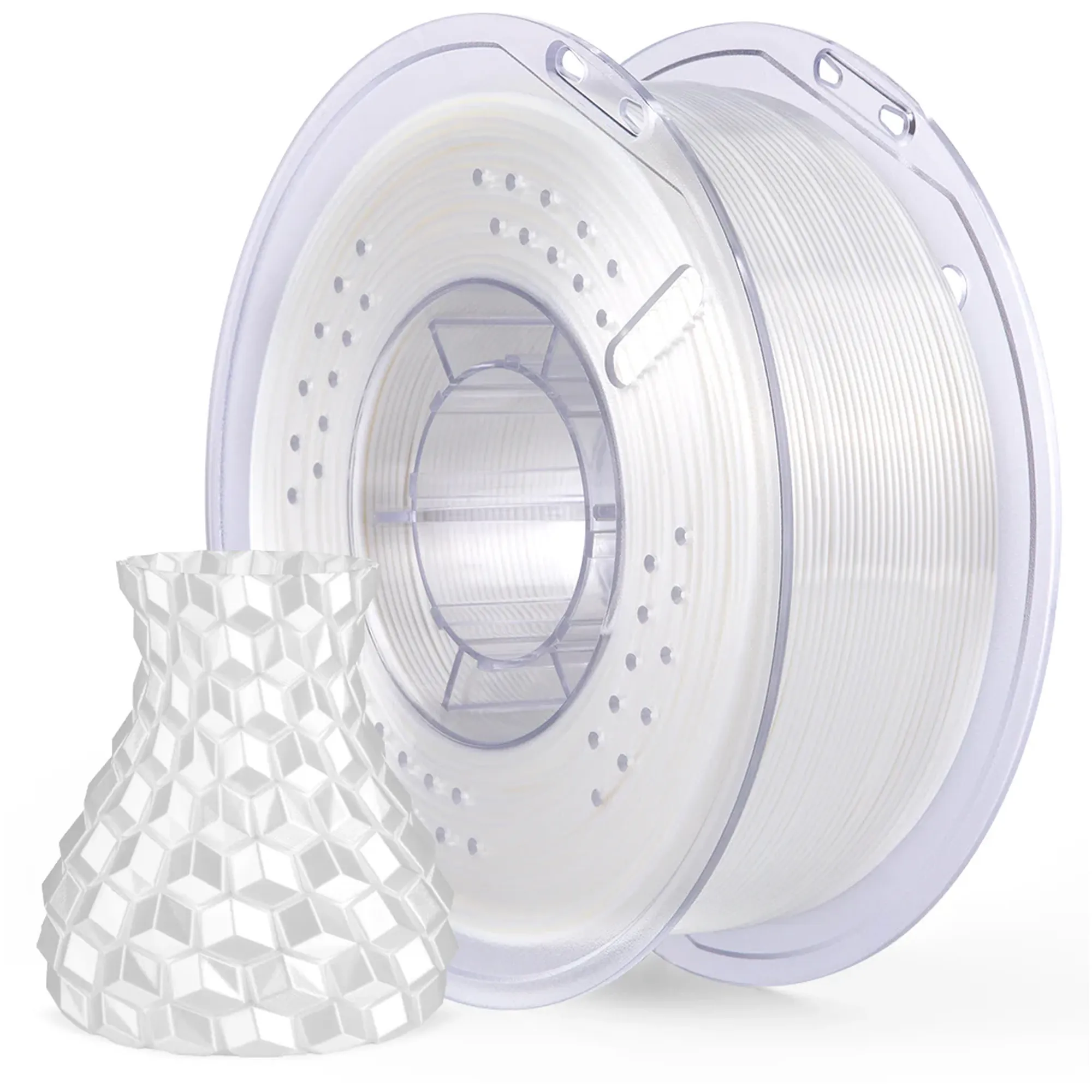 Купить PLA Filament (пластик) для 3D принтера ELEGOO шелковый блеск 1кг, 1.75мм, белый (50.203.0468) - фото 1