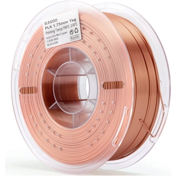 Купити PLA Filament (пластик) для 3D принтера ELEGOO шовковий блиск 1кг, 1.75мм, червона мідь (50.203.0309) - фото 1