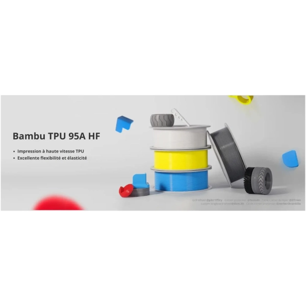 Купить TPU 95A HF Filament (пластик) для 3D принтера Bambu Lab 1кг, 1.75мм Синий (U00-B0-1.75-1000-SPL) - фото 2