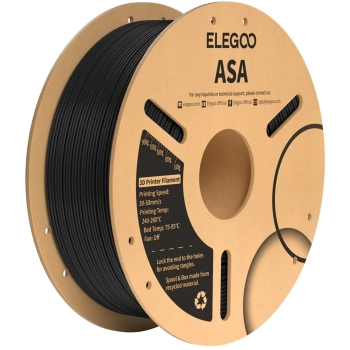 Купити ASA Filament (пластик) для 3D принтера ELEGOO 1кг, 1.75мм, чорний (50.203.0708) - фото 1
