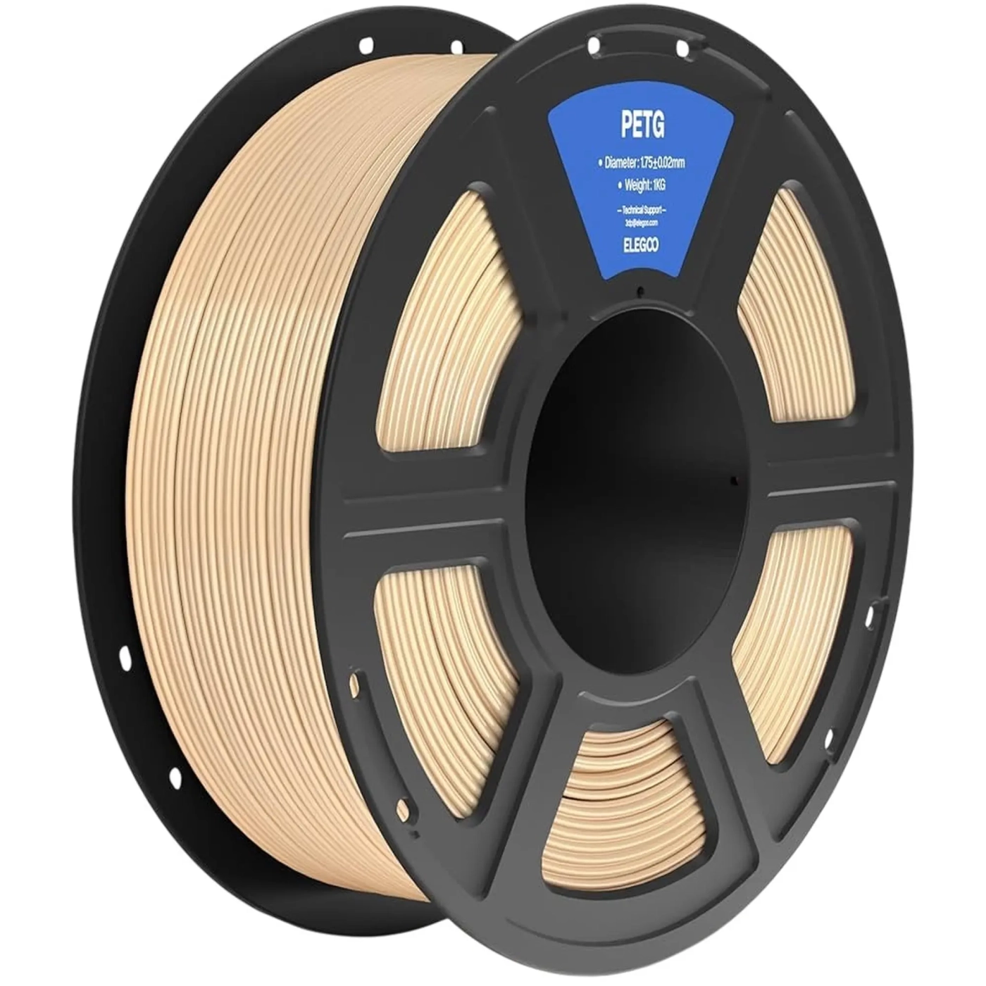 Купить PETG Filament (пластик) для 3D принтера ELEGOO 1кг, 1.75мм, бежевый (50.203.0395) - фото 1