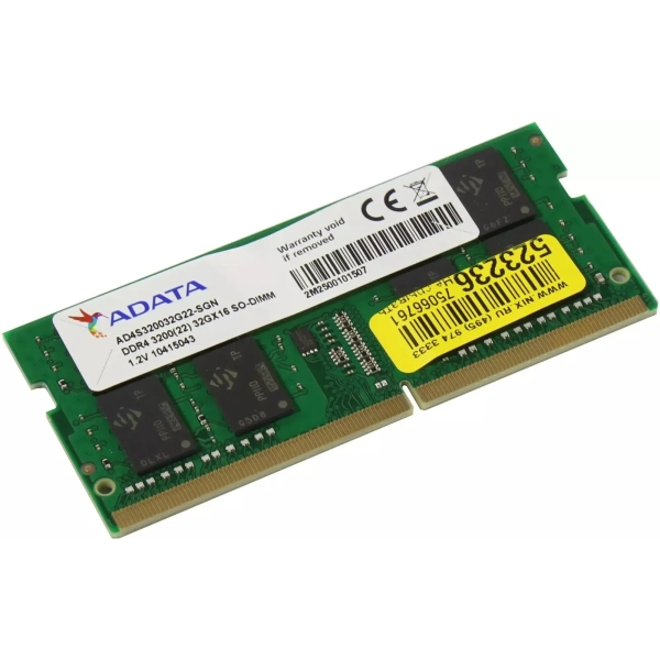Купить Модуль памяти ADATA SODIMM DDR4-3200 32768MB PC4-25600 (AD4S320032G22-SGN) - фото 2