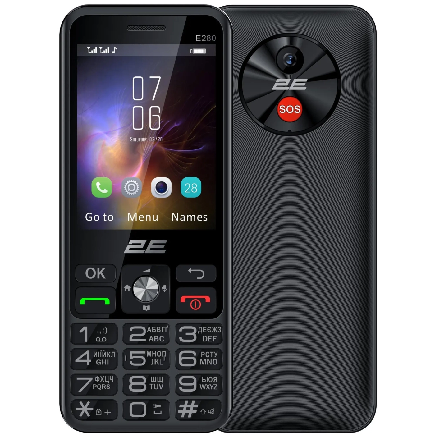 Купить Мобильный телефон 2E E280 2025 Black (694743656220) - фото 1