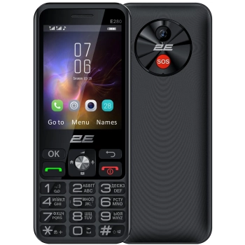 Купить Мобильный телефон 2E E280 2025 Black (694743656220) - фото 1
