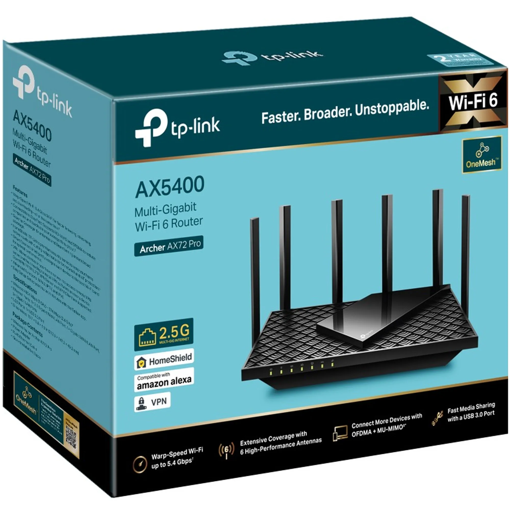 Купить Маршрутизатор TP-LINK Archer AX72 Pro (ARCHER-AX72_PRO) - фото 2