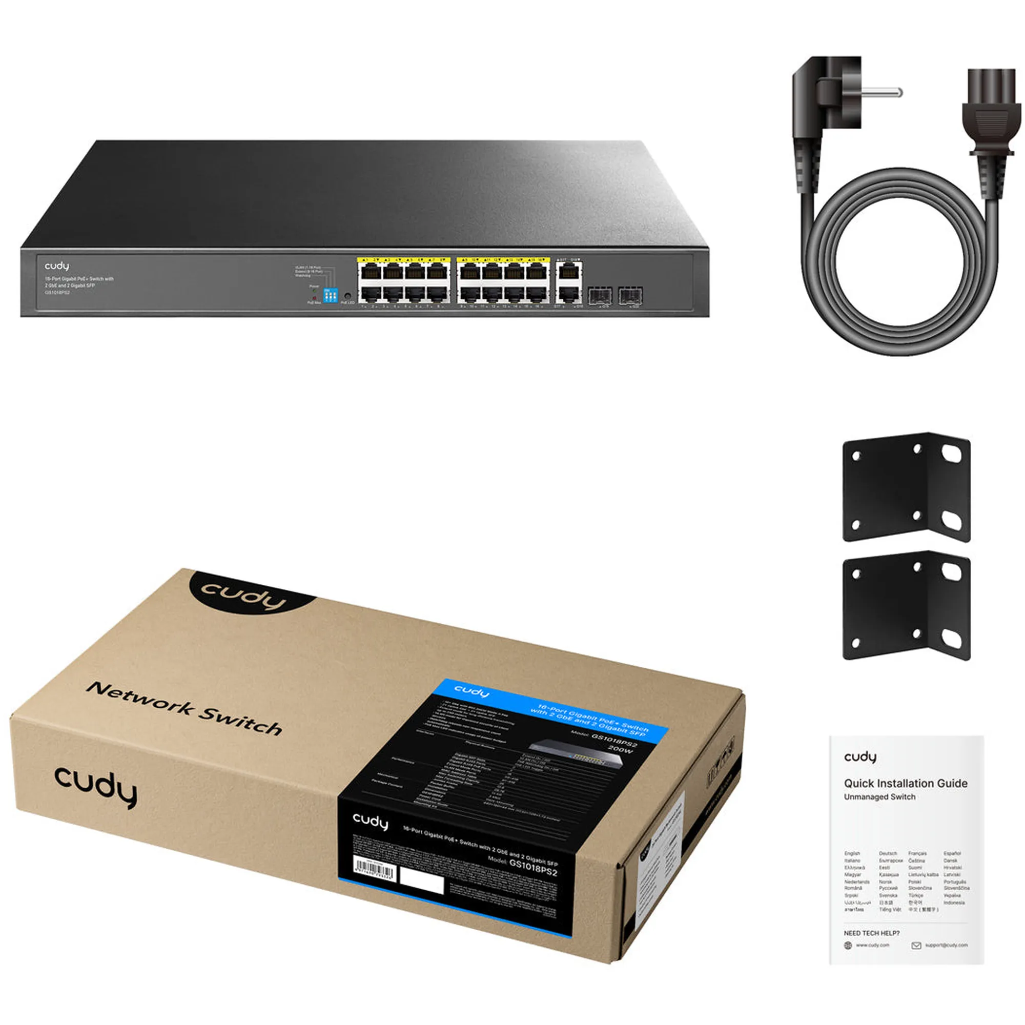 Купити Комутатор Cudy GS1018PS2 - фото 2