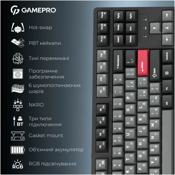 Купить Клавиатура GamePro Asgard Ragnar Black (MK285BK) - фото 18