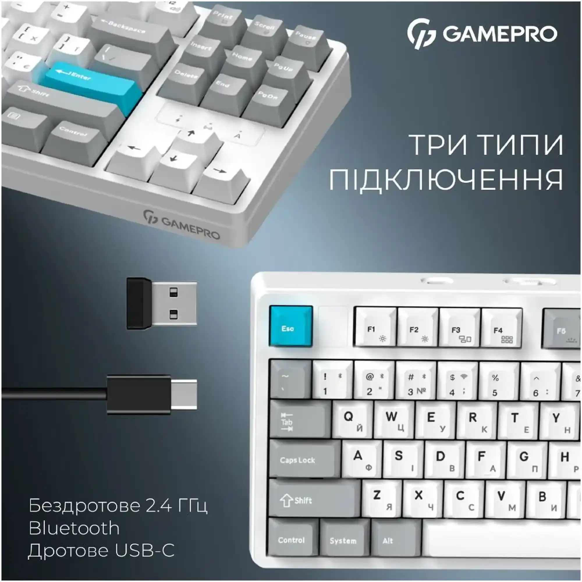 Купить Клавиатура GamePro Asgard Ragnar White (MK285WH) - фото 6
