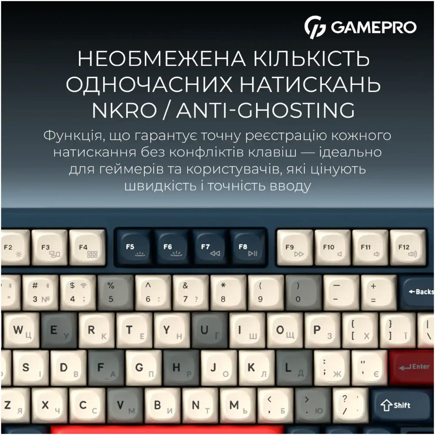 Купити Клавіатура GamePro Asgard Yord Blue (MK266BL) - фото 16