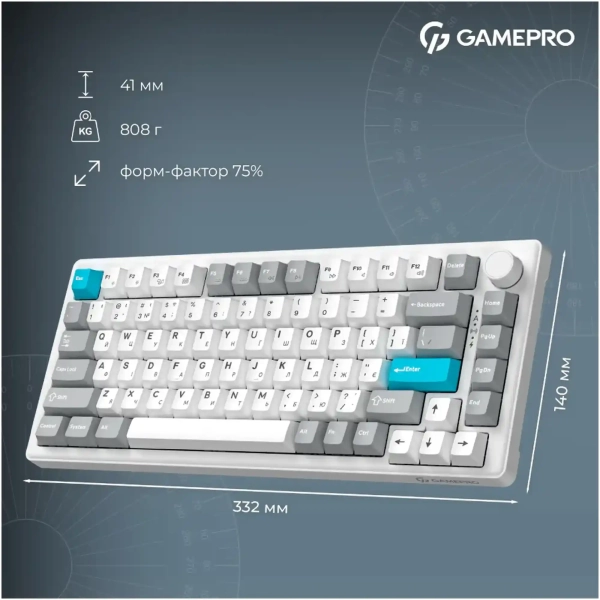 Купити Клавіатура GamePro Asgard Yord White (MK266WH) - фото 19