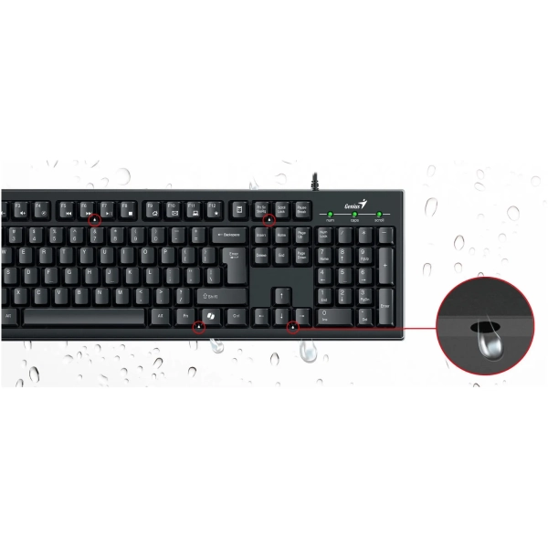 Купити Комплект клавіатура та мишка Genius KM-100SE Black (31330009410) - фото 5