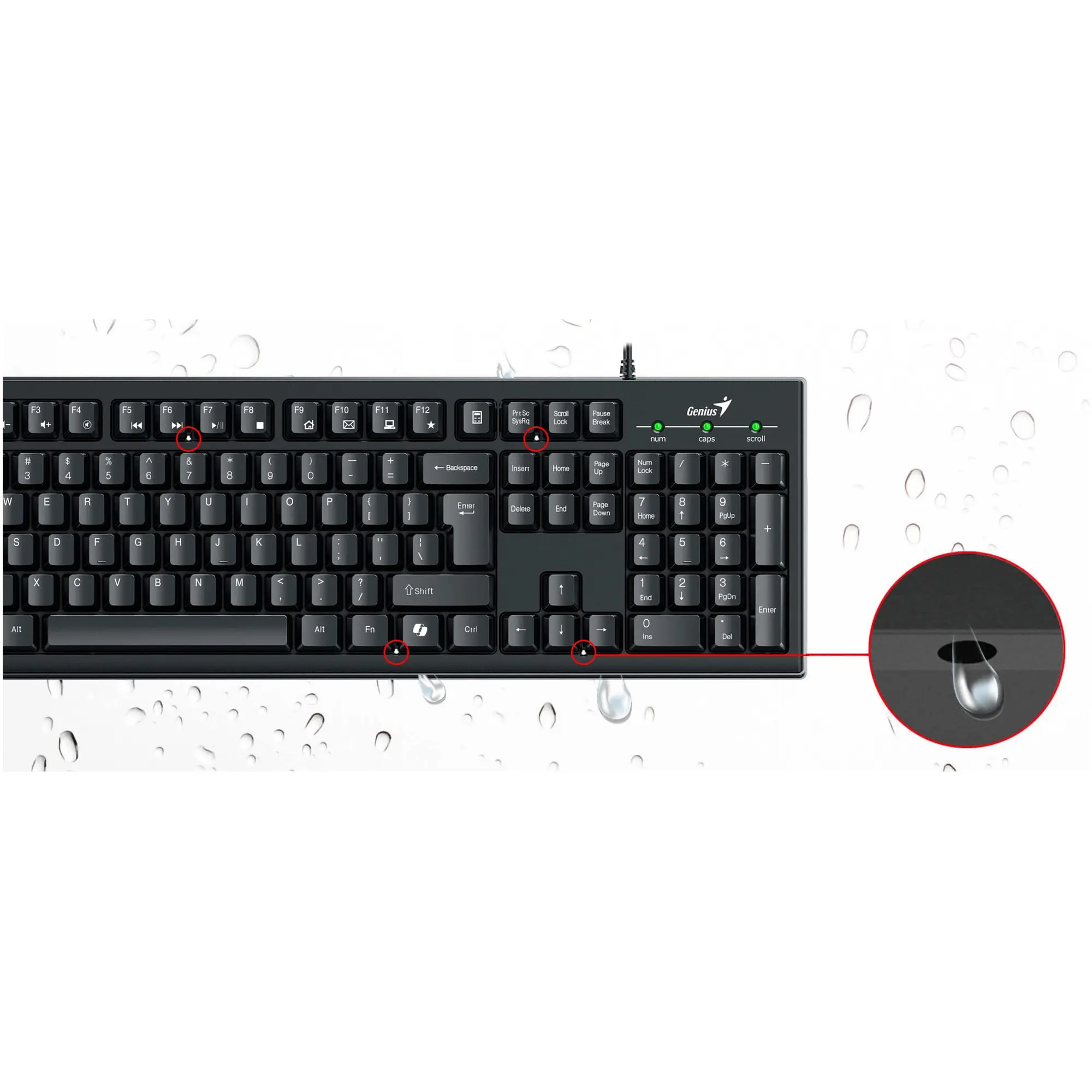 Купити Комплект клавіатура та мишка Genius KM-100SE Black (31330009410) - фото 5