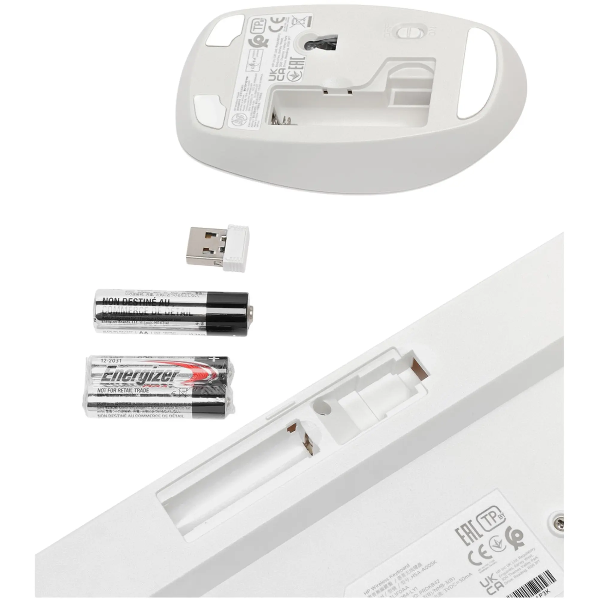 Купити Комплект клавіатура та мишка HP 230 Wireless White (3L1F0AA) - фото 6