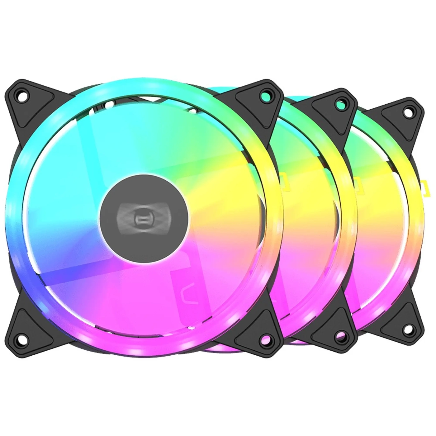 Купити Комплект вентиляторів PCCOOLER F3 T120 ARGB Black 3-Pack (F3 T120 ARGB BK 3IN1) - фото 1