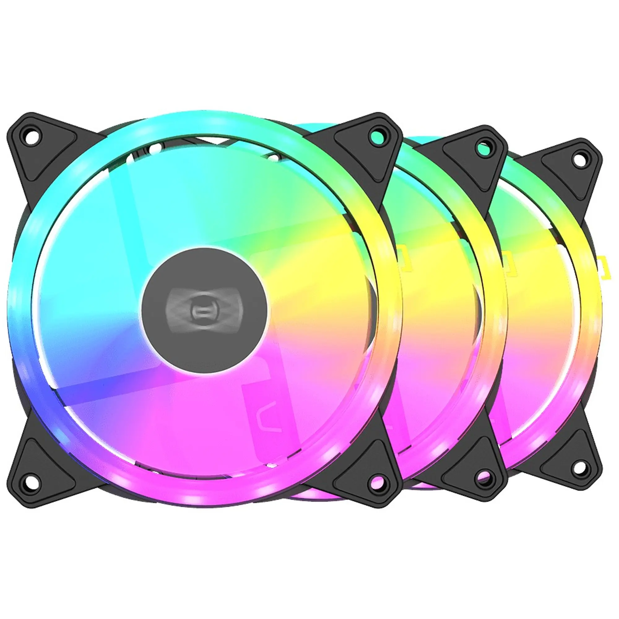 Купити Комплект вентиляторів PCCOOLER F3 T120 ARGB Black 3-Pack (F3 T120 ARGB BK 3IN1) - фото 1
