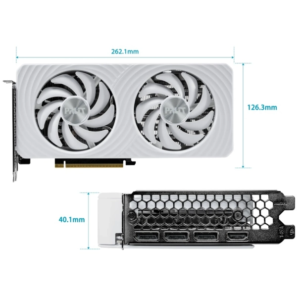 Купити Відеокарта PALIT Nvidia GeForce RTX 5060 Ti White OC 16GB GDDR7 (NE7506TU19T1-GB2061M) - фото 9