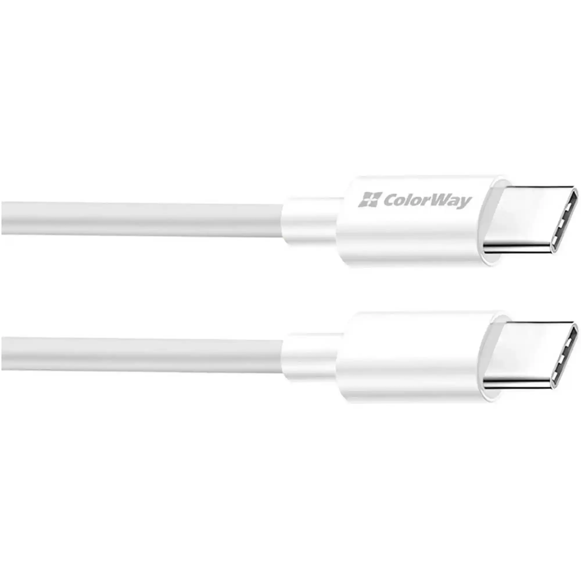 Купити Кабель Colorway USB-C - USB-C (TPE) (PD Fast Charging 60W) 3.0А 1м White (CW-CBPDCC055-WT) - фото 2