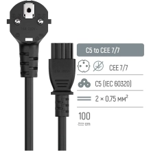 Купити Кабель живлення ColorWay CEE7/7-C5 1.8 м Black (CW-CBP083-BK) - фото 4