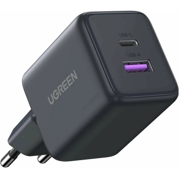 Купить Зарядное устройство UGREEN X516 USB-C+USB 30W GaN EU Grey (UGR-55539) - фото 1