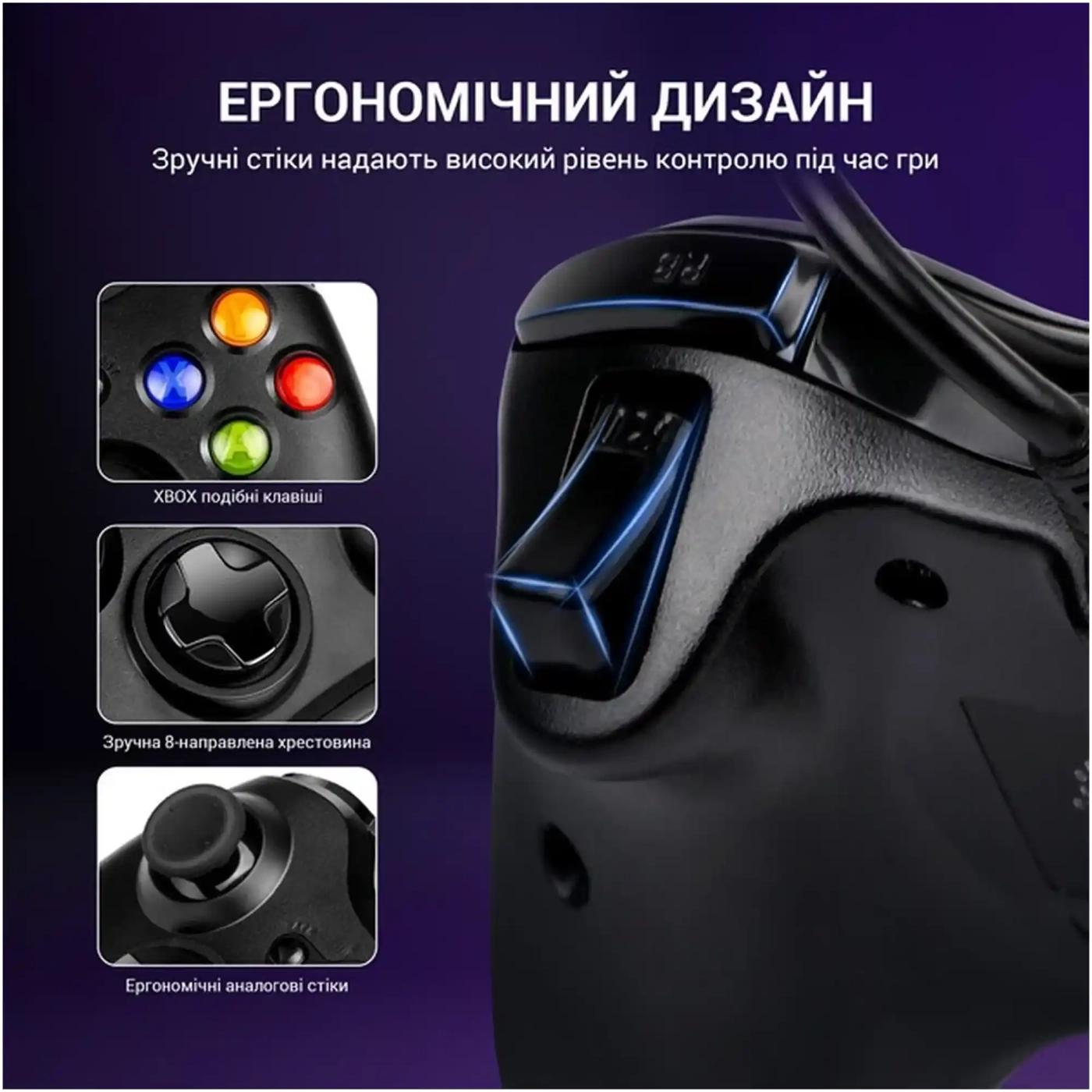 Купить Геймпад GamePro MG310B PC USB Black (MG310B) - фото 8