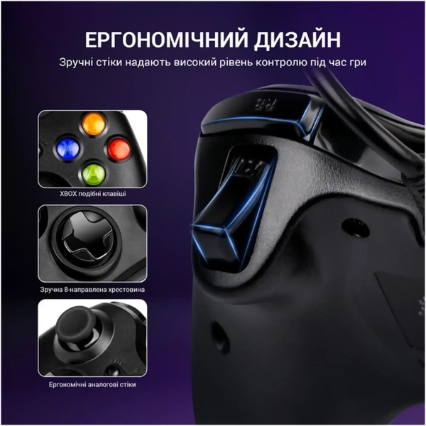 Купить Геймпад GamePro MG310B PC USB Black (MG310B) - фото 8