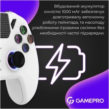 Купить Геймпад GamePro с зарядной станцией 2.4G/BT 5.1/USB (Switch/PC/PS/iOS/Android) RGB White (GPS20W) - фото 16