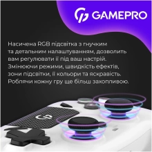 Купить Геймпад GamePro с зарядной станцией 2.4G/BT 5.1/USB (Switch/PC/PS/iOS/Android) RGB White (GPS20W) - фото 17