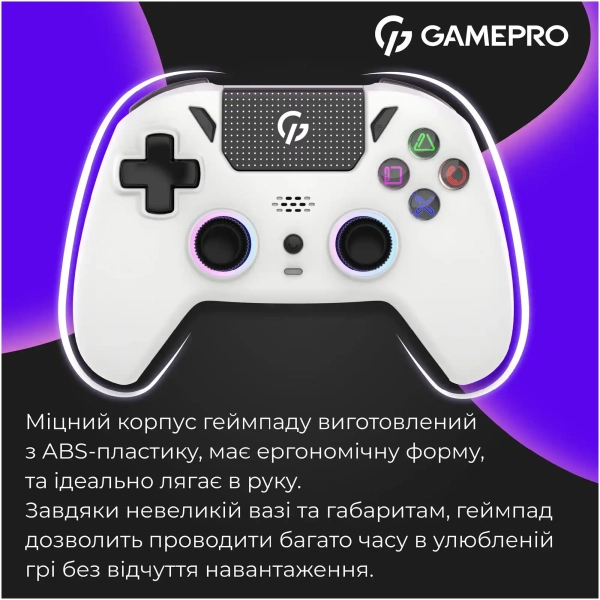 Купить Геймпад GamePro с зарядной станцией 2.4G/BT 5.1/USB (Switch/PC/PS/iOS/Android) RGB White (GPS20W) - фото 18