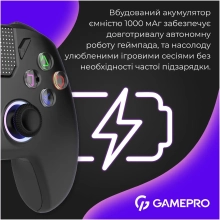 Купить Геймпад GamePro с зарядной станцией 2.4G/BT 5.1/USB (Switch/PS/PC/iOS/Android) RGB Black (GPS20BDOC - фото 5