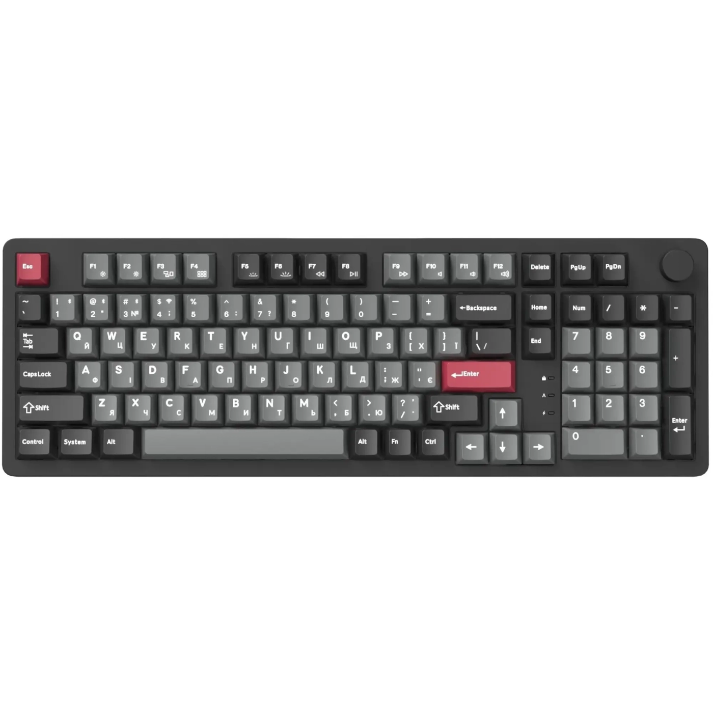 Купити Клавіатура GamePro Asgard Drakkar Keychron Super Red Switch Wireless/Bluetooth/USB-C Black (MK305BK) - фото 2