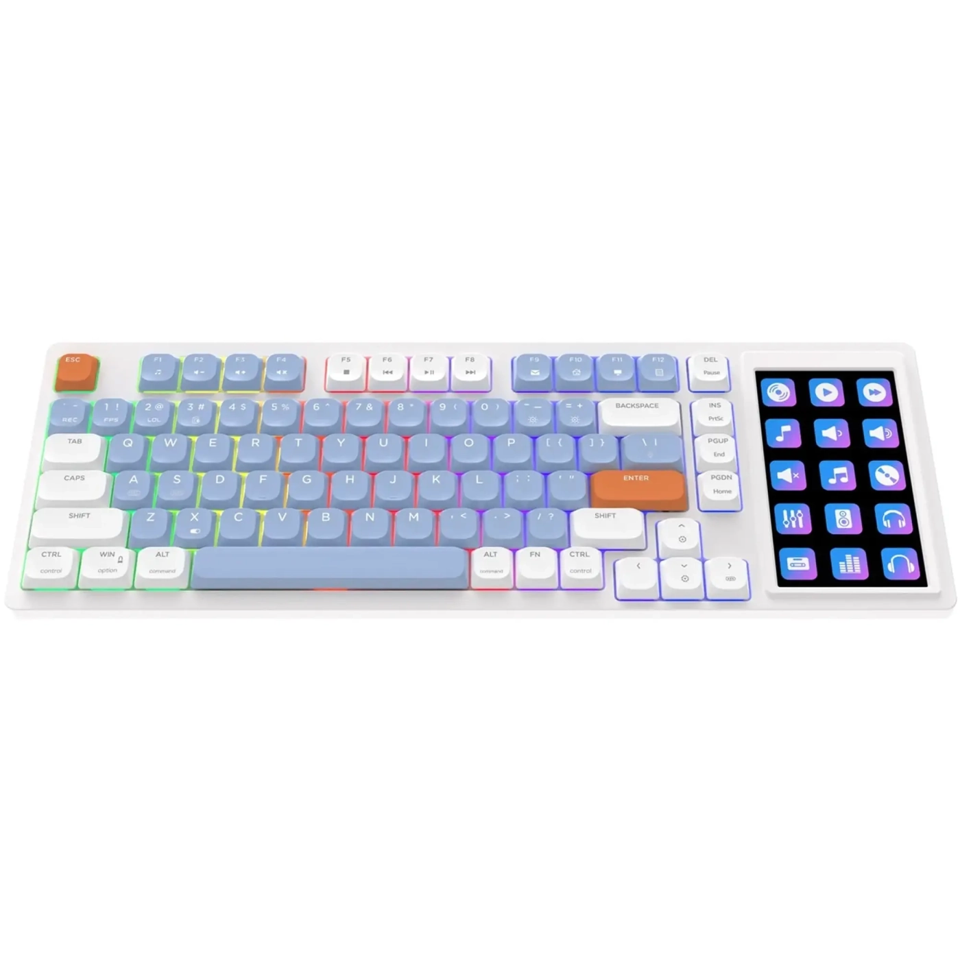 Купити Клавіатура Ajazz AKP815 Red Switch White/Blue/Orange (AKP815-R-WBO) - фото 2
