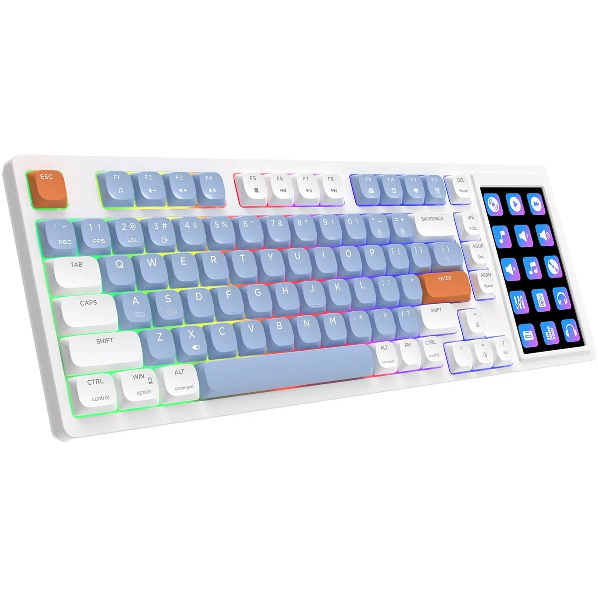 Купити Клавіатура Ajazz AKP815 Red Switch White/Blue/Orange (AKP815-R-WBO) - фото 3