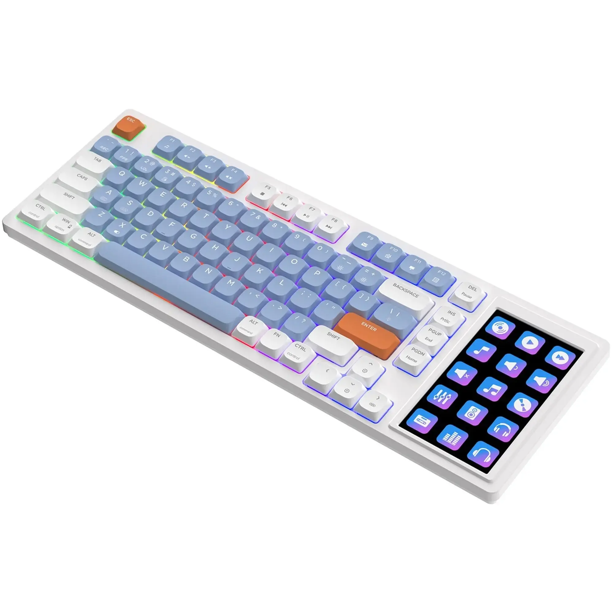 Купити Клавіатура Ajazz AKP815 Red Switch White/Blue/Orange (AKP815-R-WBO) - фото 4