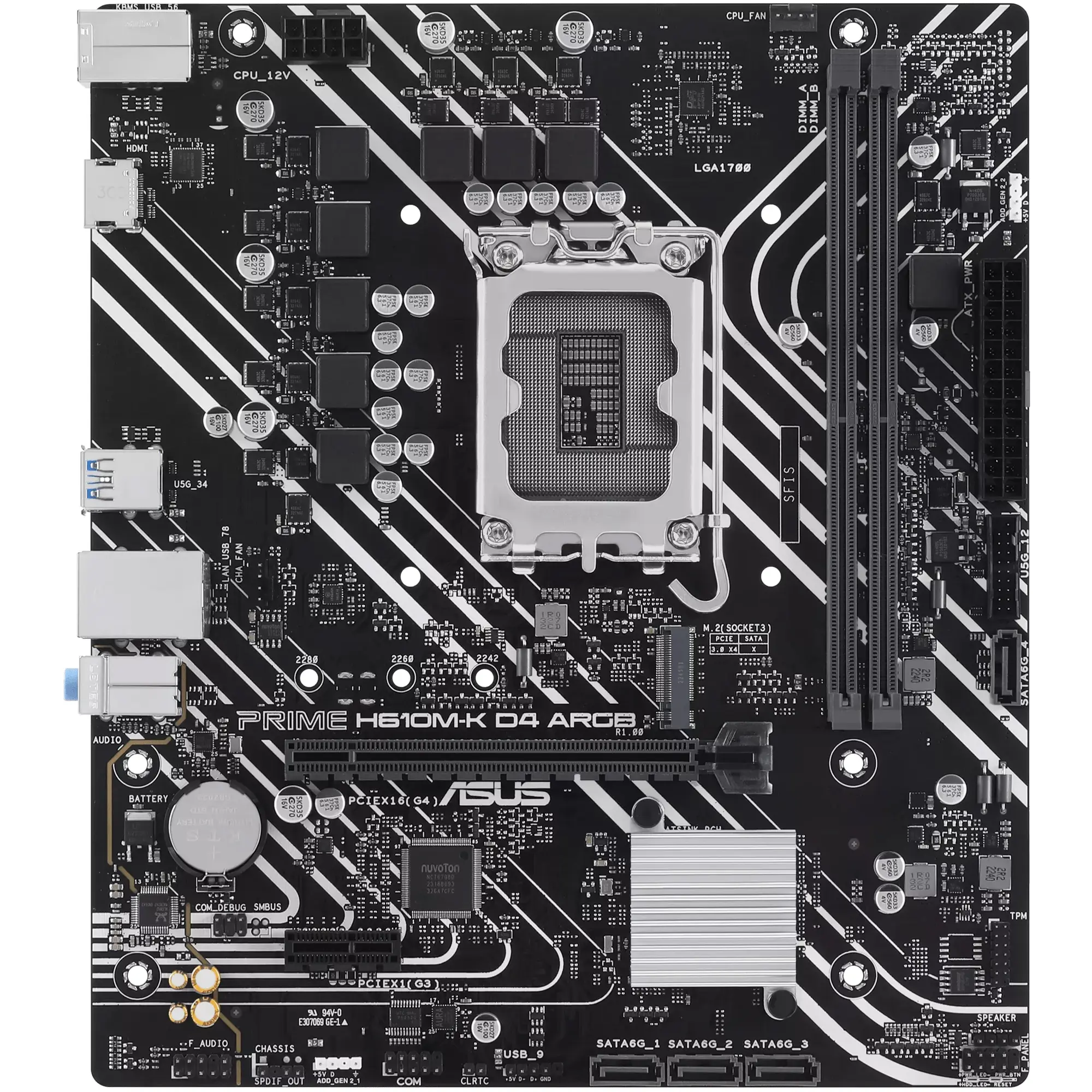 Купить Материнская плата ASUS Prime H610M-K D4 ARGB - фото 1