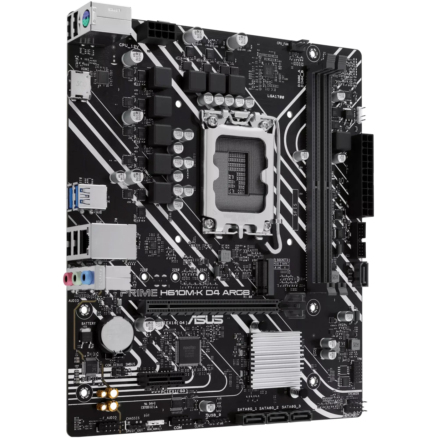 Купить Материнская плата ASUS Prime H610M-K D4 ARGB - фото 2