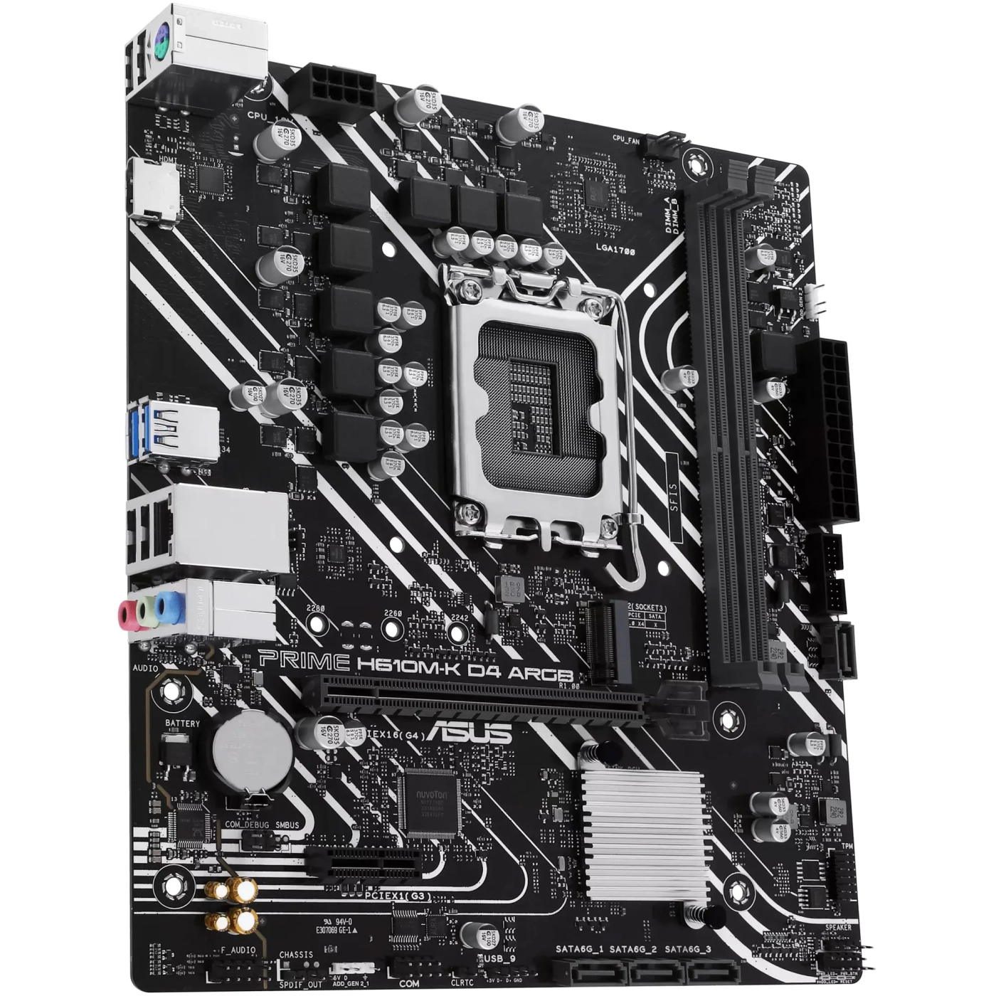 Купить Материнская плата ASUS Prime H610M-K D4 ARGB - фото 3