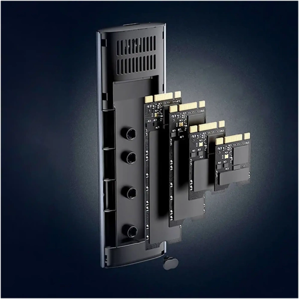 Купить Внешний карман для SSD M.2 (NVME) M-KEY UGREEN 3.1 GEN2 CM400 Gray with C to C and C to A cable (90264) - фото 3