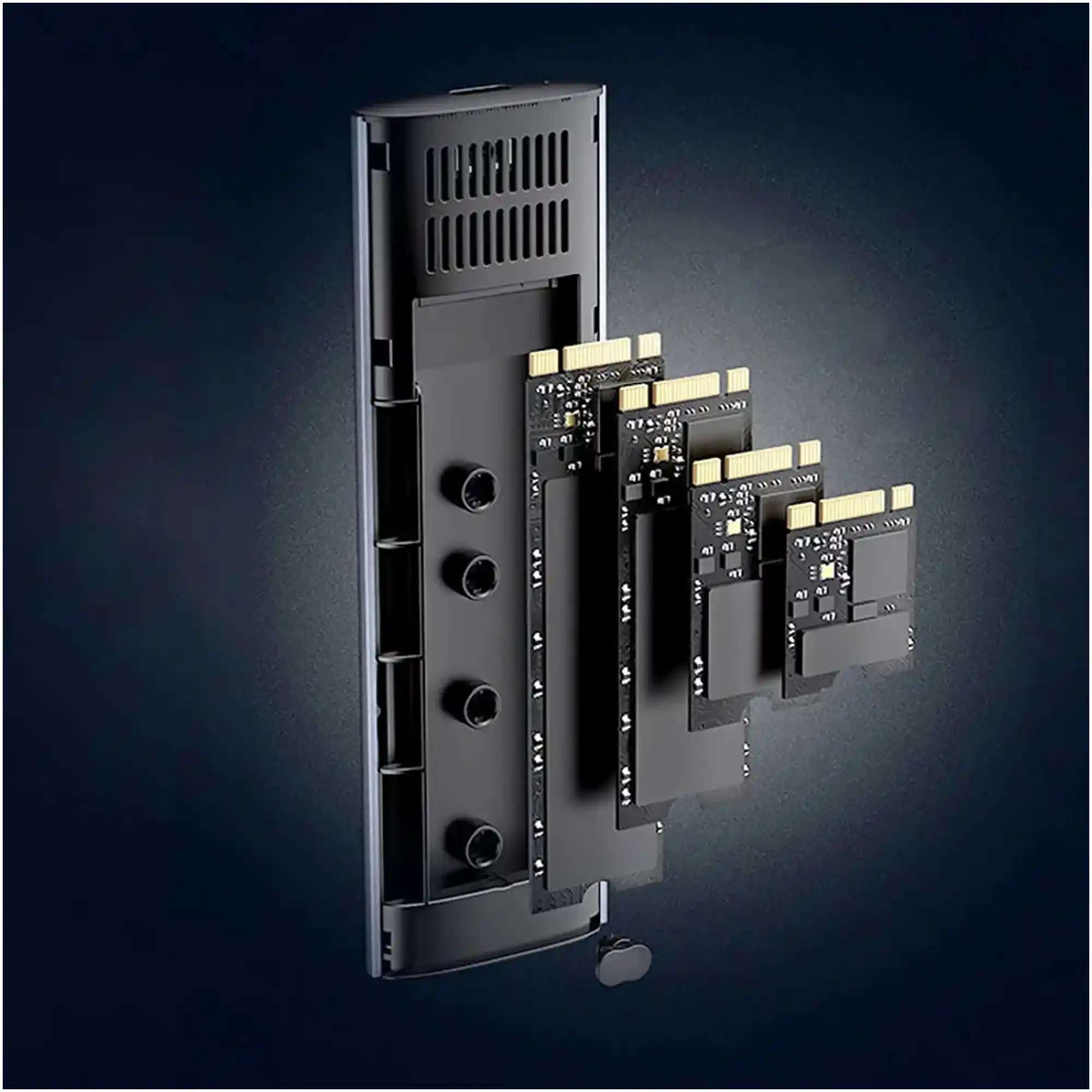 Купить Внешний карман для SSD M.2 (NVME) M-KEY UGREEN 3.1 GEN2 CM400 Gray with C to C and C to A cable (90264) - фото 3