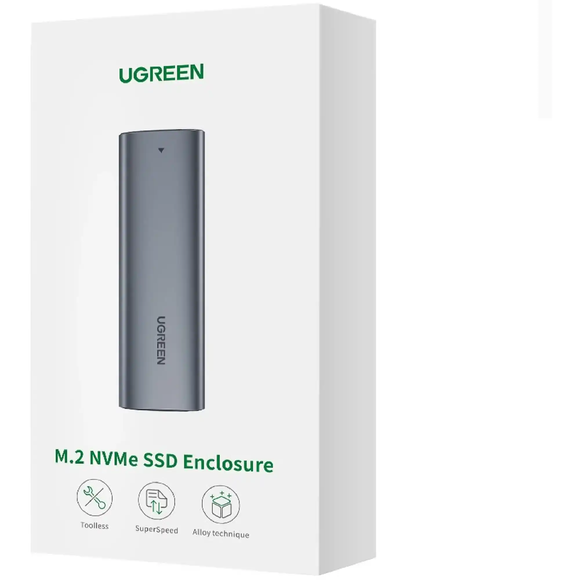 Купить Внешний карман для SSD M.2 (NVME) M-KEY UGREEN 3.1 GEN2 CM400 with C to C and C cable Gray (10902) - фото 4