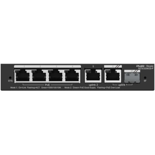 Купити Комутатор Ruijie Reyee RG-ES206GS-P - фото 2