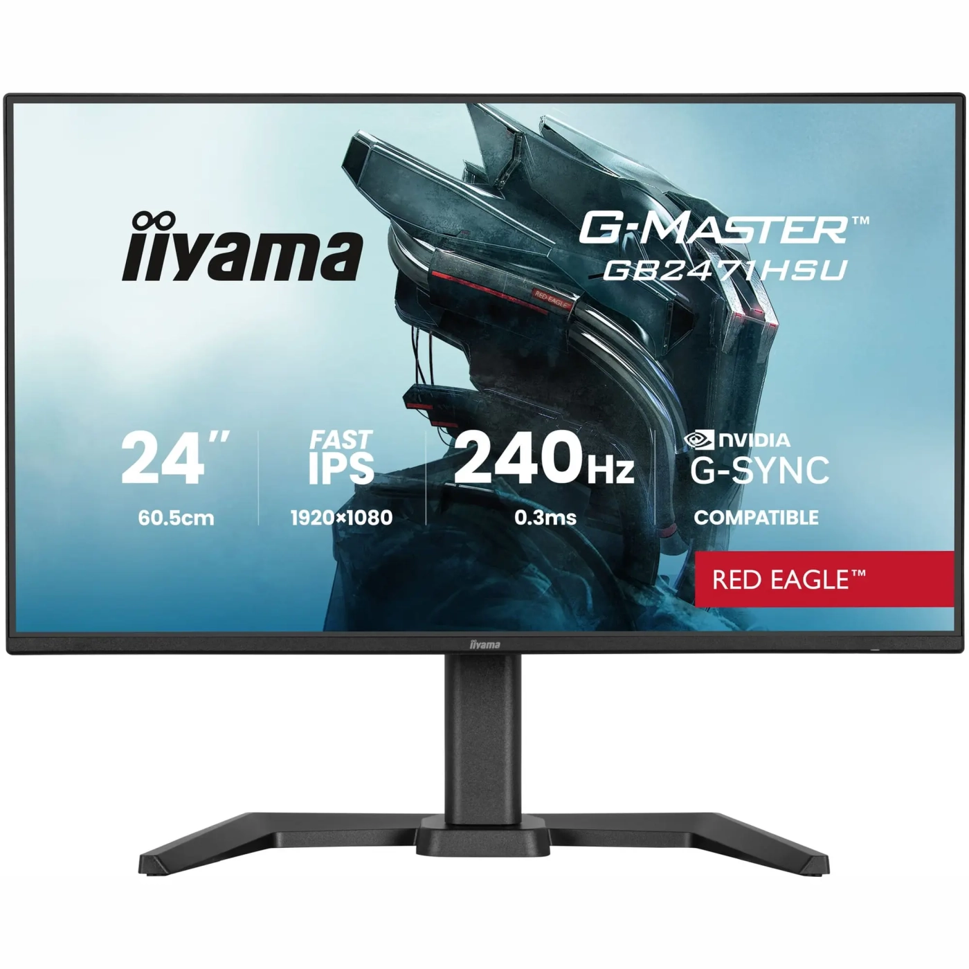 Купити Монітор 23.8" IiyamaG-Master Red Eagle GB2471HSU-B1 - фото 1
