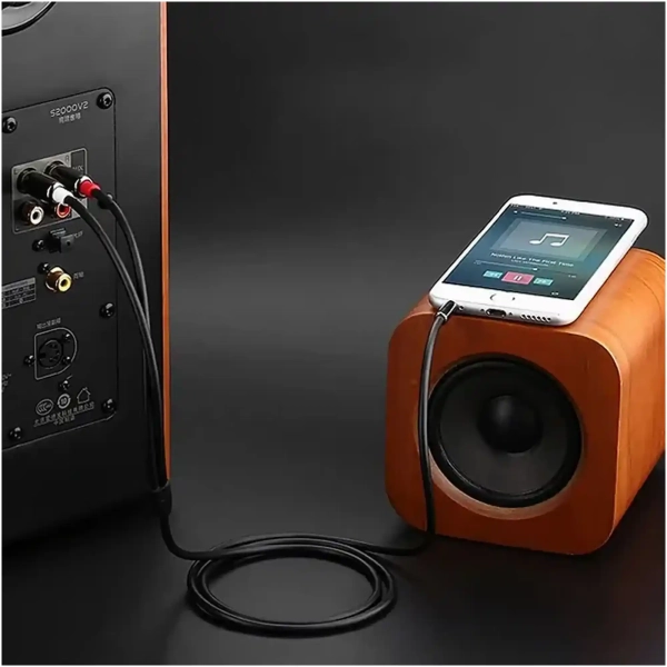 Купить Кабель UGREEN AV116 3.5mm Male to 2 RCA Male Cable 5m Black (10591) - фото 6