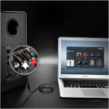 Купить Кабель UGREEN AV116 3.5mm Male to 2 RCA Male Cable 5m Black (10591) - фото 8