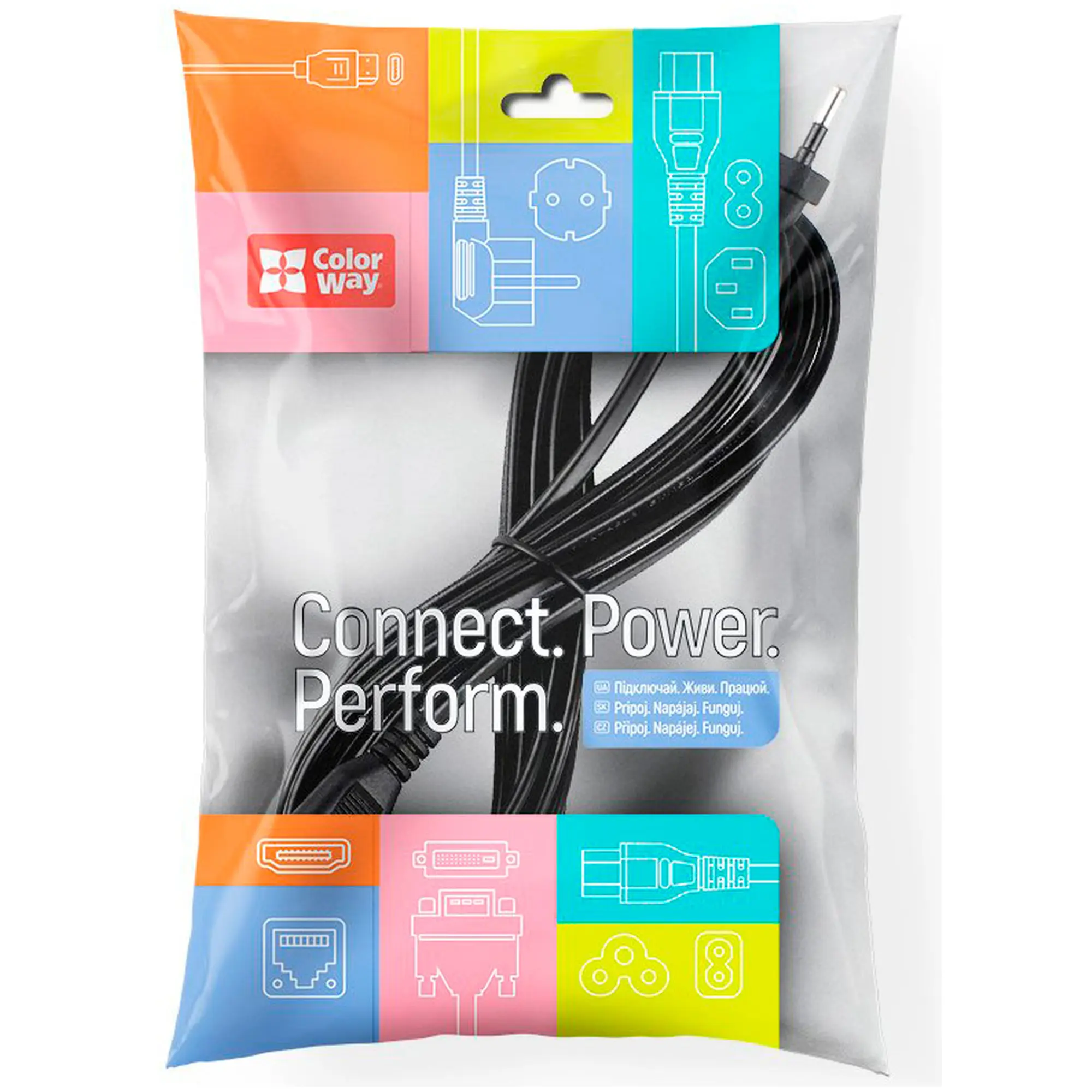 Купити Кабель ColorWay CEE7/16-C7 2м Black (CW-CBP085-BK) - фото 4