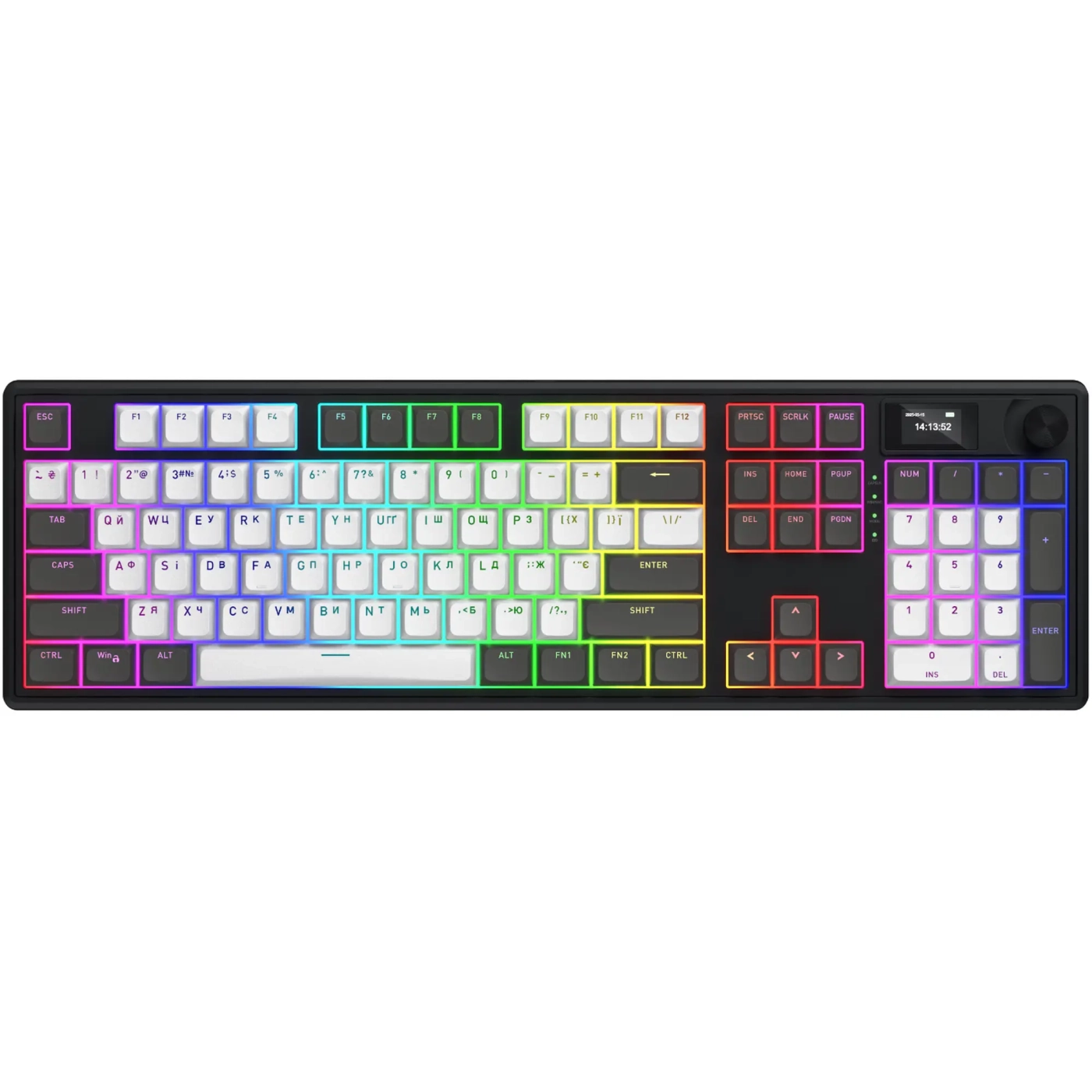 Купити Клавіатура Hator Skyfall 100 PRO Wireless Grey-Black Silent Switches (HTK4100UA) - фото 1