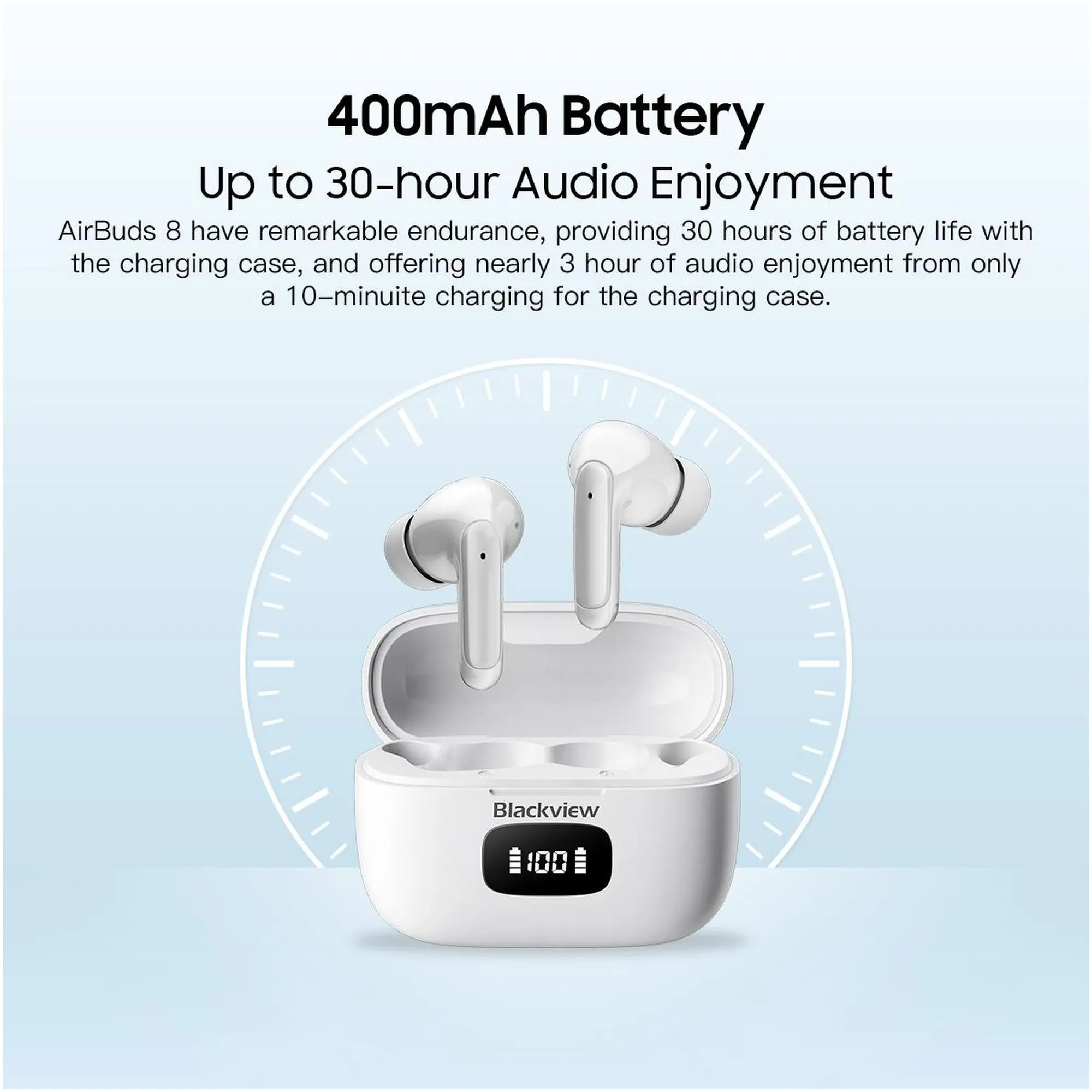 Купить Наушники BlackviewAirBuds 8 Arctic White (6931548315971) - фото 10