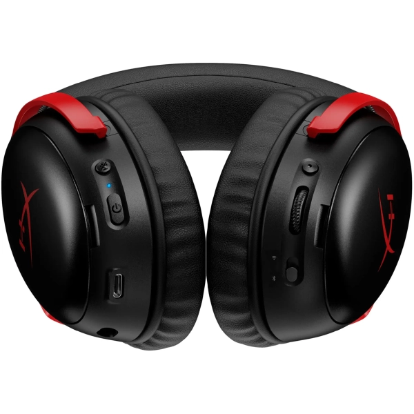 Купить Наушники HyperX Cloud III S Wireless/USB-A/USB-C Black/Red (A59Z0AA) - фото 6