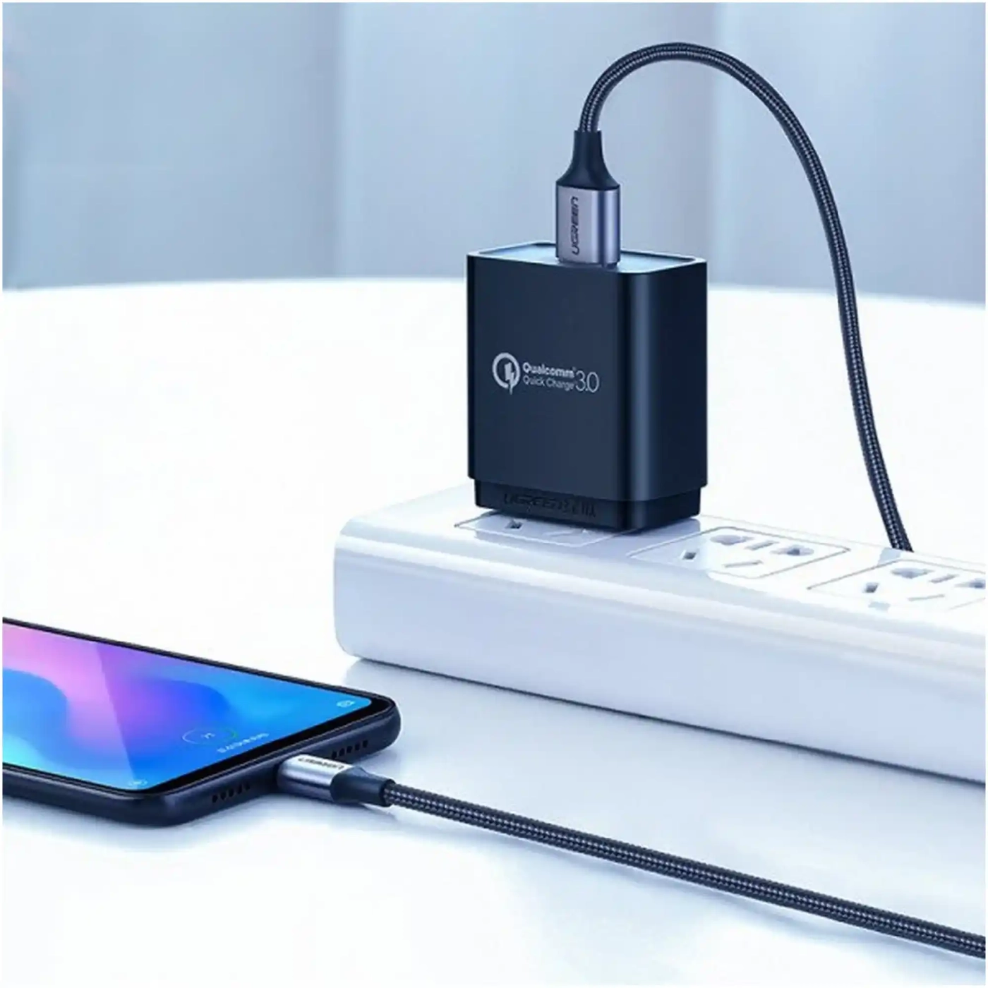 Купить Кабель UGREEN US288 USB - USB-C 3A 3m Space Gray (60408) - фото 4